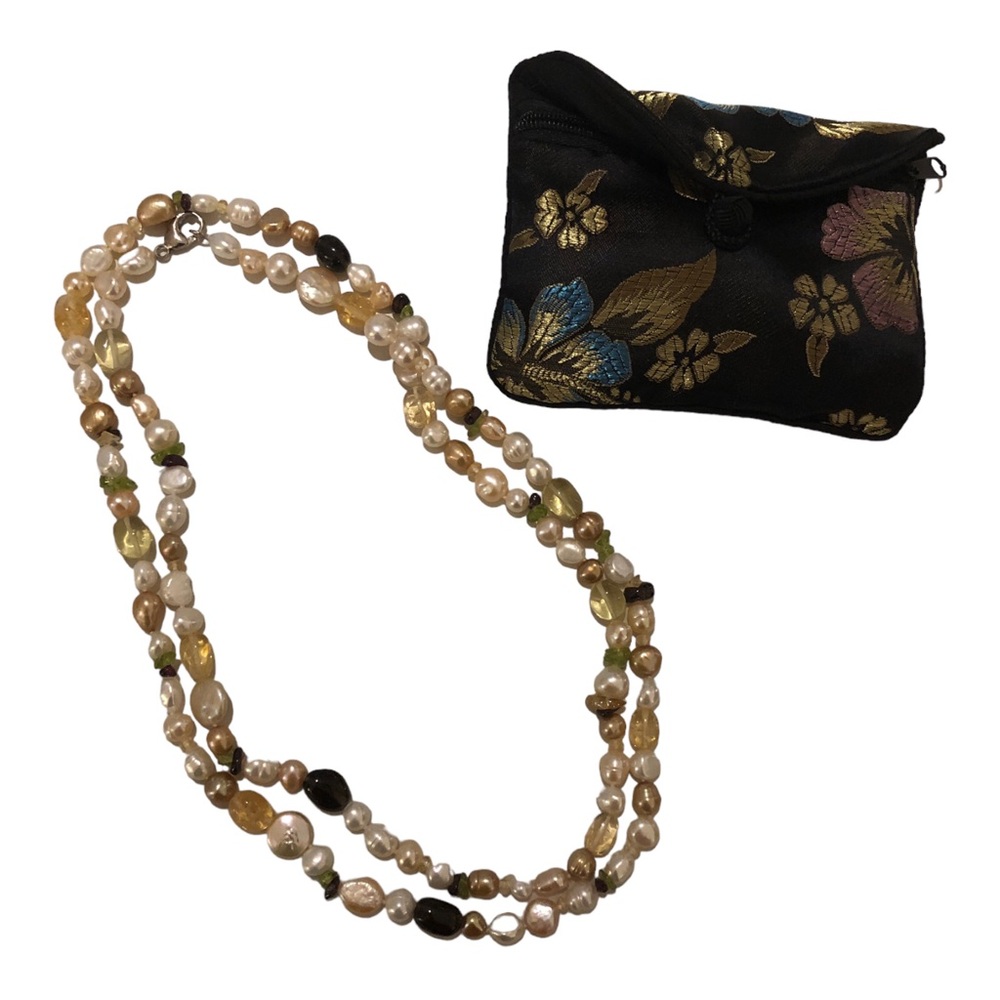 Honora Multi Color Freshwater Pearl 40" Necklace Sterling Clasp